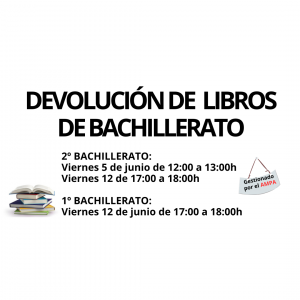 DEVOLUCIÓN LIBROS BACHILLERATO