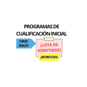 LISTAS DEFINITIVAS ADMISIÓN PCI