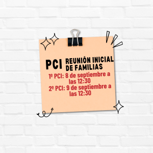 Reunión inicial de familias PCI